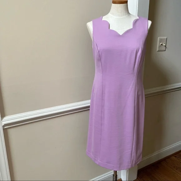 talbots purple dress Velvet Fit & Flare Midi Dress